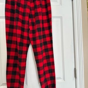 Aeropostale Kids Plaid Pajama Bottoms - Red and Black
